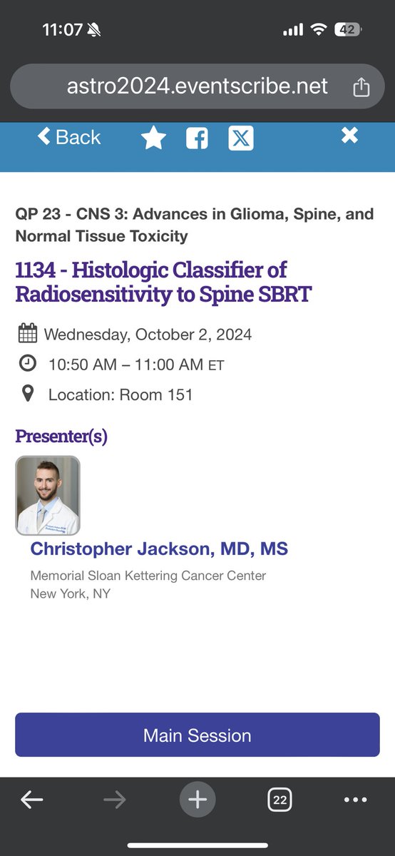 Chris Jackson, MD MS (@chris_jacksonmd) on Twitter photo Are spinal metastases from certain types of cancers more sensitive or more resistant to spine SBRT? Come to the quick pitch talk at ASTRO to find out more! <a href="/DanHigginsonMD/">Dan Higginson</a> <a href="/MSK_RadOnc/">Memorial Sloan Kettering Radiation Oncology</a> Are spinal metastases from certain types of cancers more sensitive or more resistant to spine SBRT? Come to the quick pitch talk at ASTRO to find out more! <a href="/DanHigginsonMD/">Dan Higginson</a> <a href="/MSK_RadOnc/">Memorial Sloan Kettering Radiation Oncology</a>