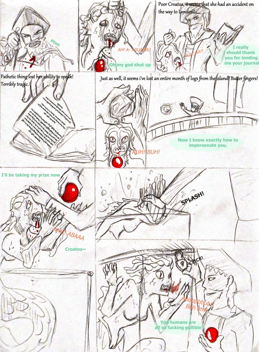 baptismaleech's tweet photo. (TW BLOOD) Beached Body, a traitorous body swap: Pages 17 - 20 (NSFW) https://t.co/uPe9fXbw3o