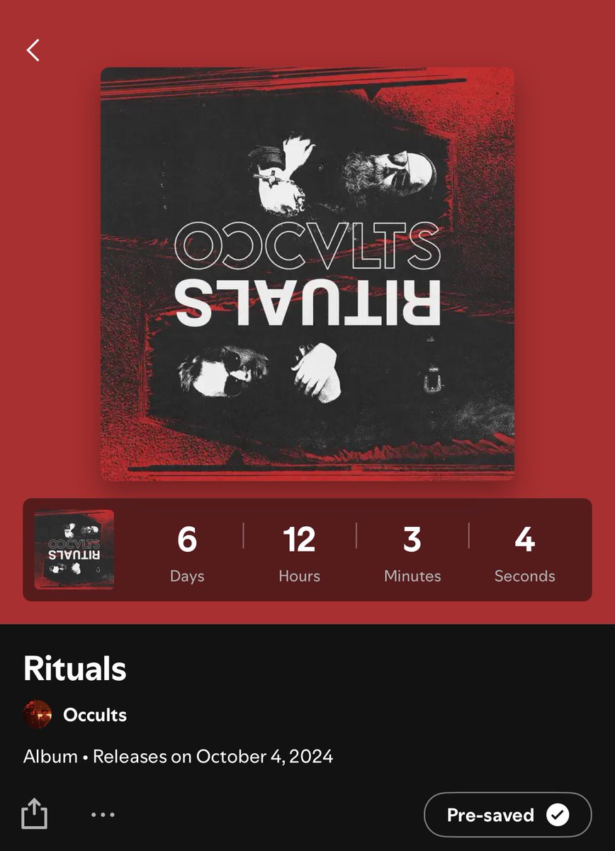 occultsofficial's tweet photo. GOTHS! Pre-Save our new album RITUALS on Spotify today - the countdown is on! (Link in Bio)

#postpunk #darkwave #gothmusic #lagoth #occult #darkalternative #occults #gothgothgoth #gothband https://t.co/KQYSV3vOyf