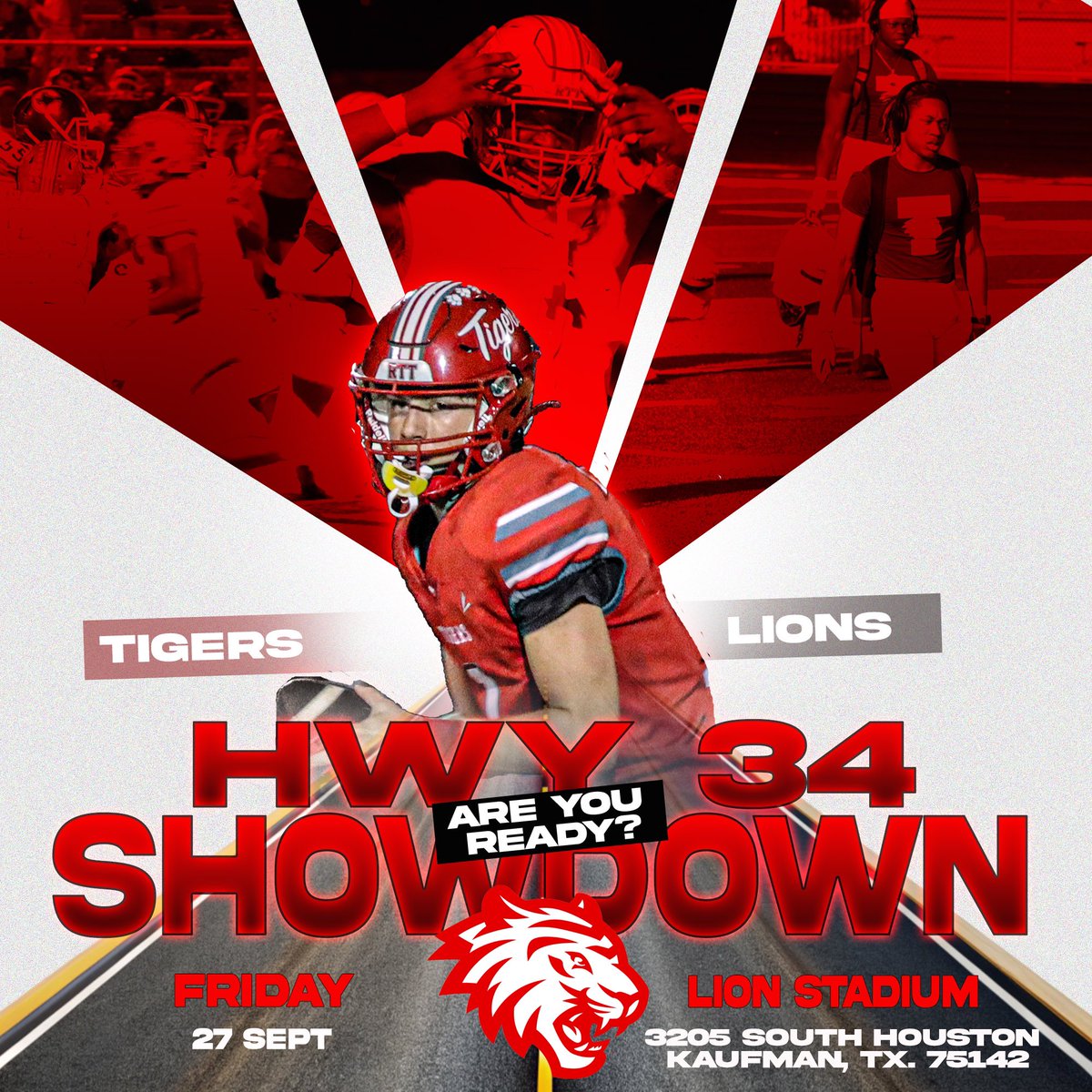 TerrellTigerFB's tweet photo. Tonight’s Highway 34 Showdown!  Let’s paint the stadium red tonight!  

7:00 PM Kickoff

#RTT 
#TigerTOUGH🐅 
#ba🐅 
#TTP https://t.co/BWs0Cbi8gR