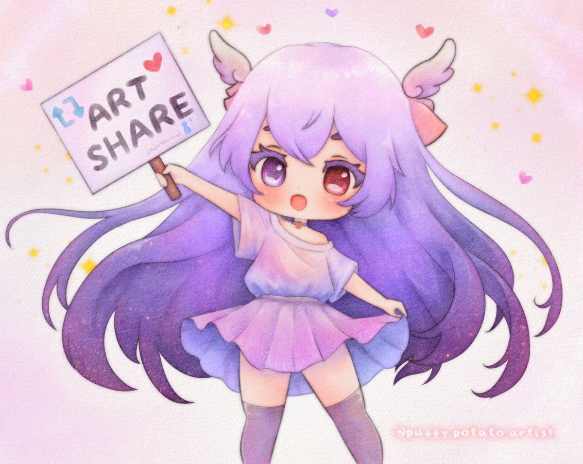 Puffytato's tweet photo. 🥰🌸HAPPY FRIDAY 🌸🥰

💜 ~ ૮₍˶ᵔ ᵕ ᵔ˶₎ა #ARTSHARE ૮₍˶ᵔ ᵕ ᵔ˶₎ა ~💜

ʚ💖ɞ Show everyone your art!
ʚ🔁ɞ Share this post 
ʚ❤️ɞ Show love to fellow artists 
ʚ🫶ɞ Follow me (optional)
ʚ❌ɞ NO N/F/T or A/I https://t.co/kwcKazcQVU