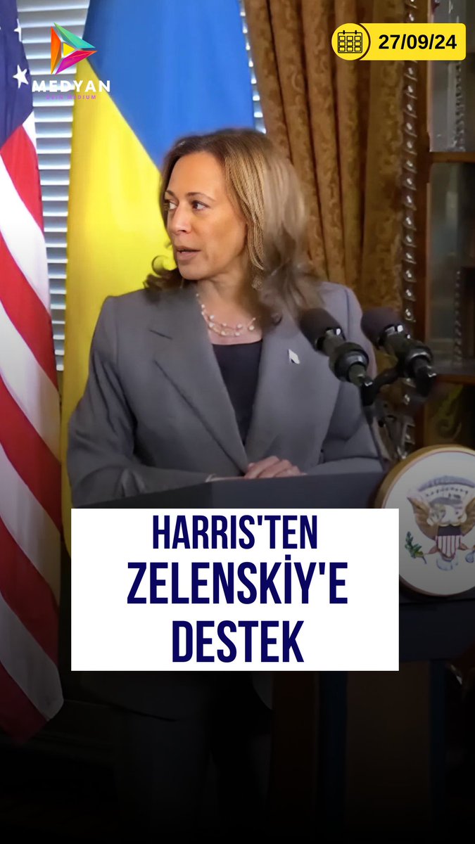 NalanSipar's tweet photo. #ABD Başkanı olmak isteyen #Kamala #Harris, #Volodimir #Zelenskiy'e #Ukrayna'yı desteklemeye devam edeceğine söz verdi. Aynı zamanda #Donald #Trump’ın planlarına karşı da uyardı.

#Almanya’dan video haberler için YouTube: #NalanSipar 

https://t.co/qRHnSGzMCG https://t.co/D4yIvNCils