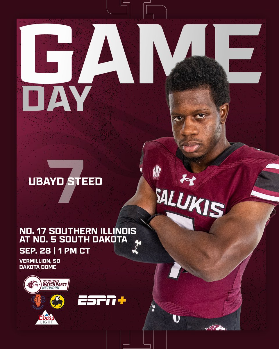 𝐑𝐞𝐚𝐝𝐲 𝐟𝐨𝐫 𝐭𝐡𝐞 𝐂𝐡𝐚𝐥𝐥𝐞𝐧𝐠𝐞

🆚 No. 5 South Dakota
⏰ 1 PM CT
📍 Dakota Dome
📺 saluk.is/4e9Q0OB
📻  saluk.is/4ezRfX4
📊 saluk.is/3N34ljO
📲 saluk.is/SalukisApp
👉 saluk.is/WatchParty

#Salukis | #RunWithUs