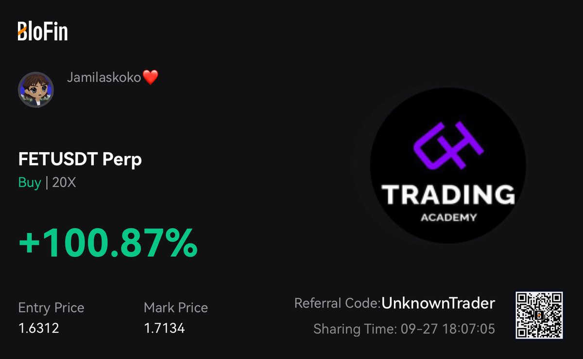 1000 likes for next killer trade 🔥

No honey no money, get it done goats👉❤️

$FET up big so far😩