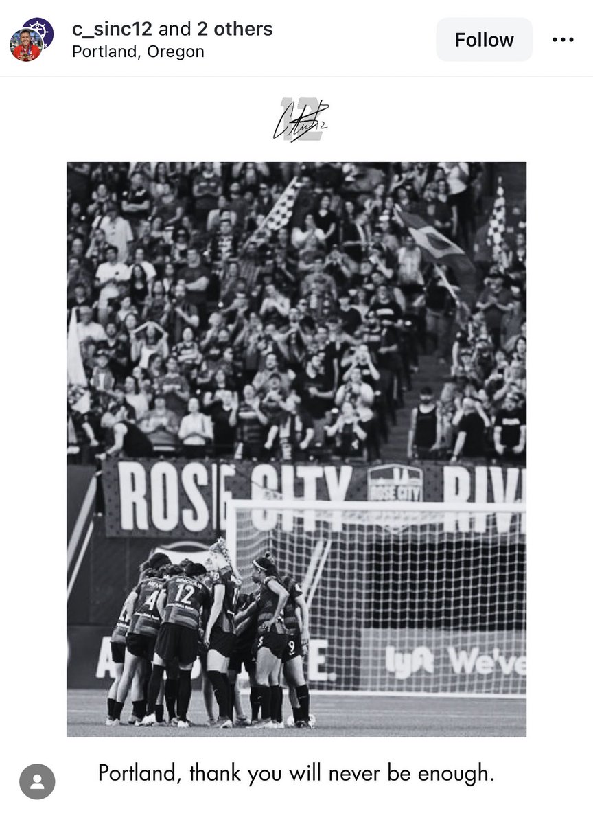 Devin_Heroux's tweet photo. 🇨🇦 Christine Sinclair first retired from international play. And now she says goodbye to professional soccer.

The greatest goal scorer in the game. And you get the sense she’s just getting started on growing the game.

Here are some of her posts just now on leaving Portland. https://t.co/dmwgydJHx3