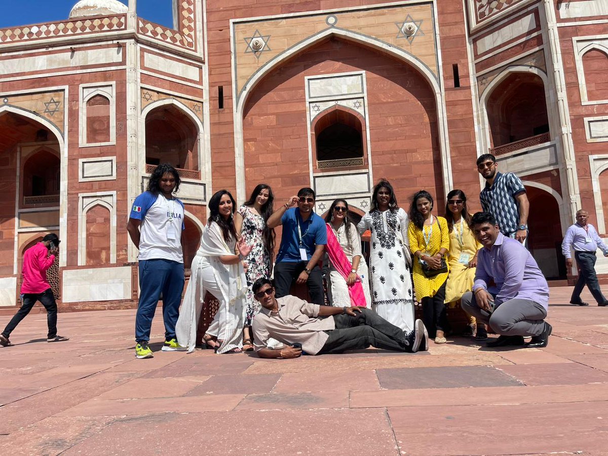 diaspora_india's tweet photo. Participants of #77KIP visited UNESCO world heritage site -  Humayun's Tomb in Delhi. They immersed themselves in the history &amp; architecture of this iconic Mughal monument. 
#IncredibleIndia #ArchitecturalHeritageofIndia
@VikramMisri https://t.co/PGeOEDxQba