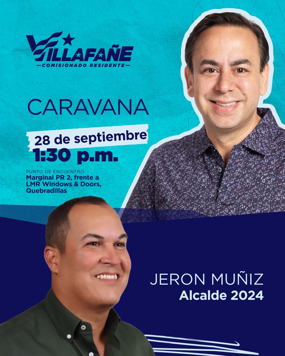 ¡Únete a nosotros este fin de semana en nuestras actividades por:

📍 Morovis
📍 Quebradillas
📍 Las Piedras

¡No faltes, te esperamos! 🚀 #VamosAlFuturo