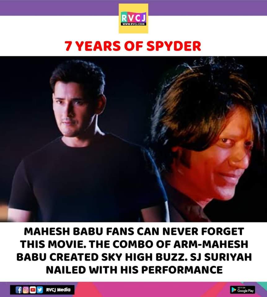 rvcjmovies's tweet image. 7 years of Spyder
@urstrulyMahesh
#maheshbabu #spyder