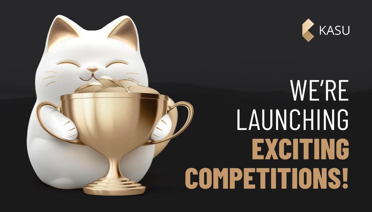 KasuFinance's tweet photo. The Kasu team has been hard at work behind the scenes to deliver an amazing product, and we’re excited to share all our achievements as the bull market kicks off!

To celebrate and energize our community, we’re launching some exciting competitions!

Join the Kasu community for a chance to win in our $500-a-month giveaway 👉 https://t.co/YTiuTQRFkP

Don’t miss our @Galxe competition for $300 instant cash prizes 👉 https://t.co/iyXXZhc44m

Can’t wait to see you there! 🎉