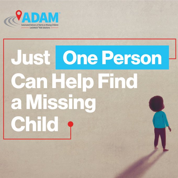 NCMEC's tweet photo. In honor of our #40YearsOfHope celebration, sign up to receive #missing child alerts in your community and help bring kids home. https://t.co/lvnEA6ApVa https://t.co/8qgN8uL8lu