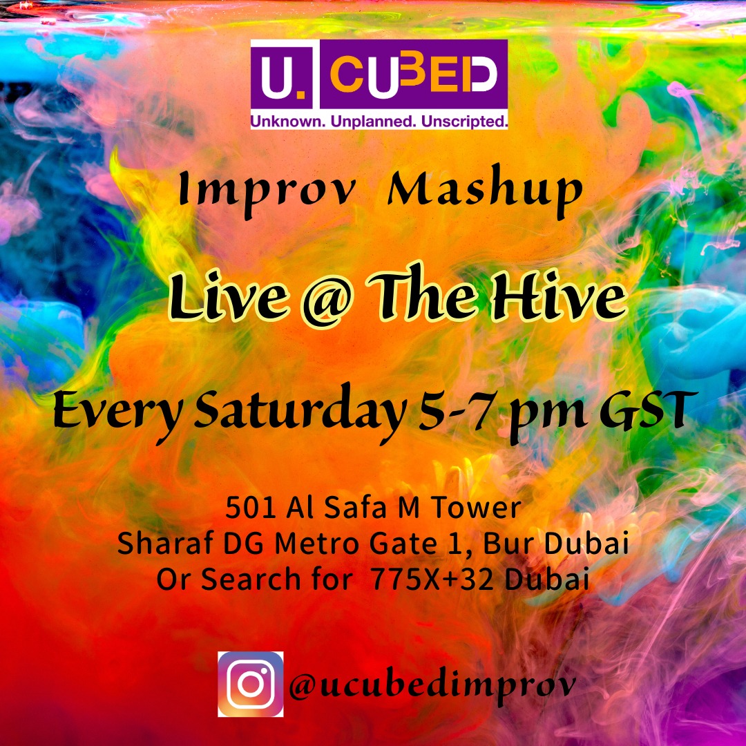 UnscriptedwDIT's tweet photo. 💃🏻🕺🏻Groove into spontaneity with Ucubed Improv! Catch the life-changing 'Yes, And...' mindset', opening unlimited prospects in your everyday encounters 👀. 

🤗 Join us in-person this Saturday evening for a special improv jam to co-create interesting moments together! 🎬🎭🎉 https://t.co/5q5DiG2o6T