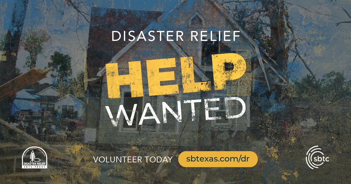 SBTC Disaster Relief (@dr_sbtc) on Twitter photo Hurricane Helene 🌀 made landfall late Thurs night in the Bend area of FL. This is one of the largest hurricanes to hit this area. Our <a href="/_SBTC/">Southern Baptists of Texas Convention</a> teams have already begun responding with <a href="/SalArmyTX/">The Salvation Army of Texas</a>. #helpwanted! Volunteer, pray, or give to #hurricanehelene relief. Hurricane Helene 🌀 made landfall late Thurs night in the Bend area of FL. This is one of the largest hurricanes to hit this area. Our <a href="/_SBTC/">Southern Baptists of Texas Convention</a> teams have already begun responding with <a href="/SalArmyTX/">The Salvation Army of Texas</a>. #helpwanted! Volunteer, pray, or give to #hurricanehelene relief.