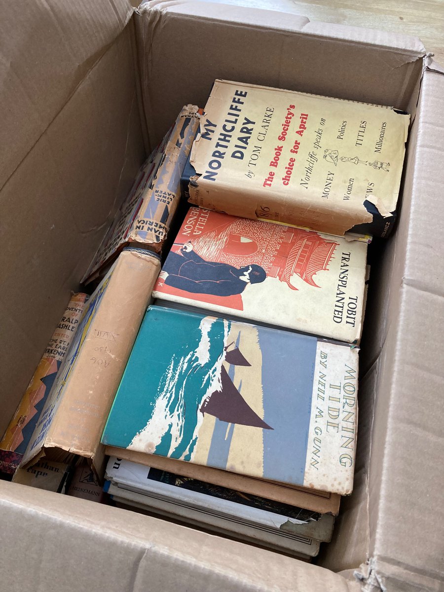 1 lovely husband + a lovely lady named Kate + 1 trip to Scotland = 8 boxes of Book Society Choices = much happy unboxing of 424 books!
A complete reader’s collection (after all these years…)