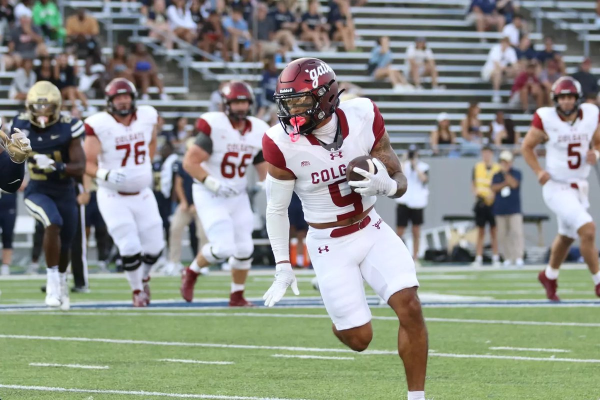 Colgate University (@colgateuniv) on Twitter photo “When I’m on the field, I feel like there’s nobody out there who can stop me.”
<a href="/ColgateFB/">Colgate Football</a> wide receiver Treyvhon Saunders '26 talks about the importance of the number nine he wears.
bit.ly/3XY0rir | #GoGate “When I’m on the field, I feel like there’s nobody out there who can stop me.”
<a href="/ColgateFB/">Colgate Football</a> wide receiver Treyvhon Saunders '26 talks about the importance of the number nine he wears.
bit.ly/3XY0rir | #GoGate