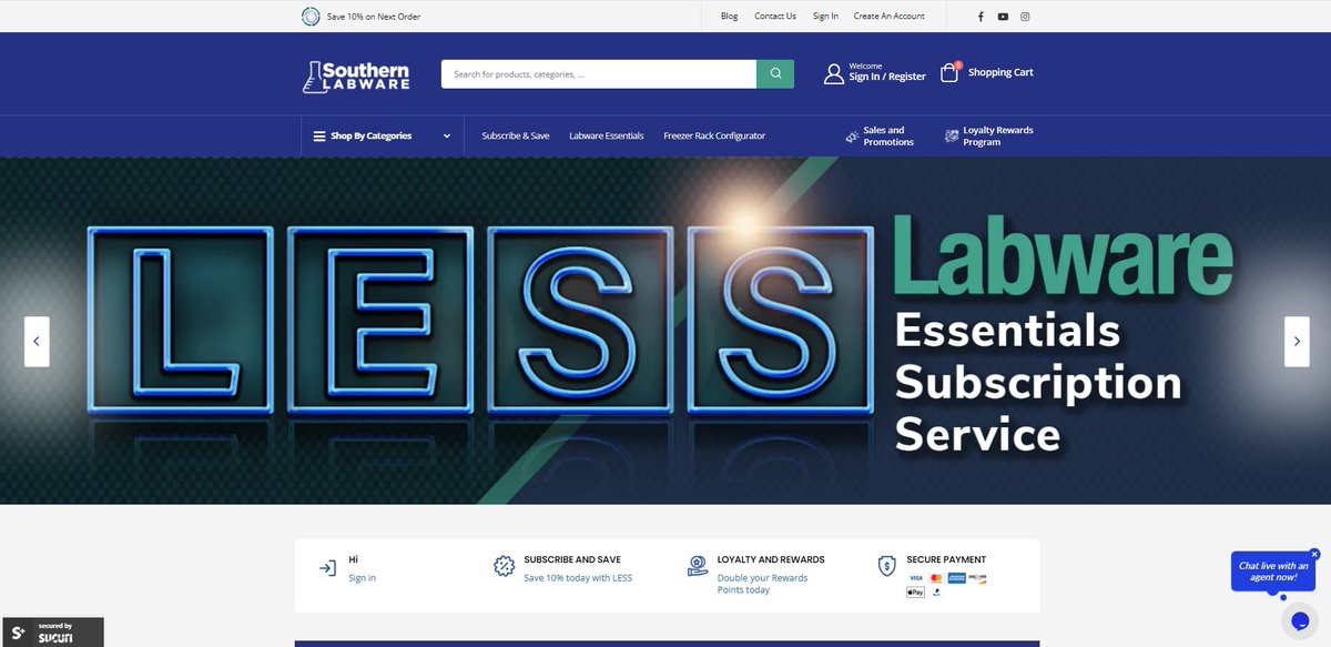 SouthernLabware's tweet image. 🚀 New Website Alert! 🚀

Southern Labware&apos;s redesigned site is live with our Labware Essentials Subscription Service (LESS)! Enjoy automatic deliveries &amp;amp; double rewards points! 🎉🔬

🔗 Explore now #SouthernLabware #LESS #LabSupplies #Research