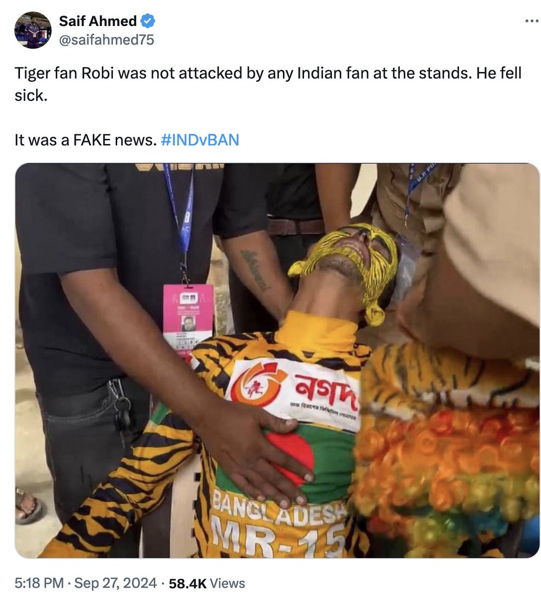 Don't  Spread Fake News . Bangladeshis  are themselves tweeting 
#INDvsBAN