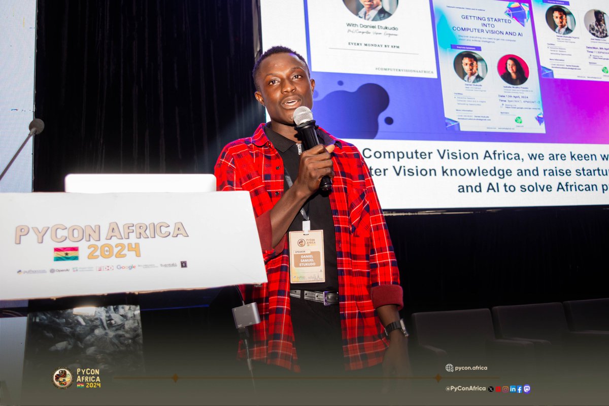 Pycon Africa (@pyconafrica) on Twitter photo 🌟📷 Daniel Samuel Etukudo ( <a href="/etukudodaniel4/">Daniel Etukudo</a> ) is leading the charge at 🐍PyCon Africa 2024, showing how AI is transforming agriculture in Africa!
From predicting weather patterns to tackling pests, AI is solving the continent’s biggest farming challenges. 🌾🌾 🌟📷 Daniel Samuel Etukudo ( <a href="/etukudodaniel4/">Daniel Etukudo</a> ) is leading the charge at 🐍PyCon Africa 2024, showing how AI is transforming agriculture in Africa!
From predicting weather patterns to tackling pests, AI is solving the continent’s biggest farming challenges. 🌾🌾