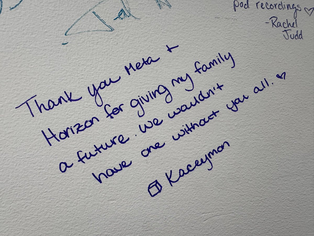 Meta let Kyle &amp; I write on their wall with permanent marker. And l mean every word. 

Long live the cube - <a href="/MetaHorizon/">Meta Horizon</a>. 

#meta #metaverse #metahorizon #tech #web3