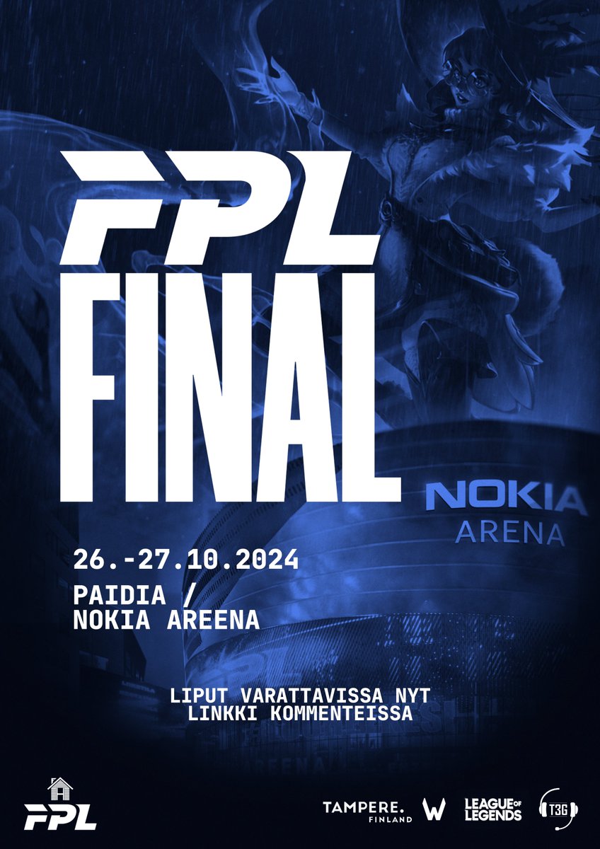 FPL huipentuu 26.10.-27.10. Tampereen Nokia-Areenalla🏟️!

Viikonloppuna pelataan ensin lauantaina Loserfinaali ja sunnuntaina Grandefinaali🏆. 
Pelaavat joukkueet varmistuvat ensi viikolla alkavien playoffien aikana!

Varaa itsellesi ILMAINEN lippu kommentin linkistä ⬇️ (lippu
