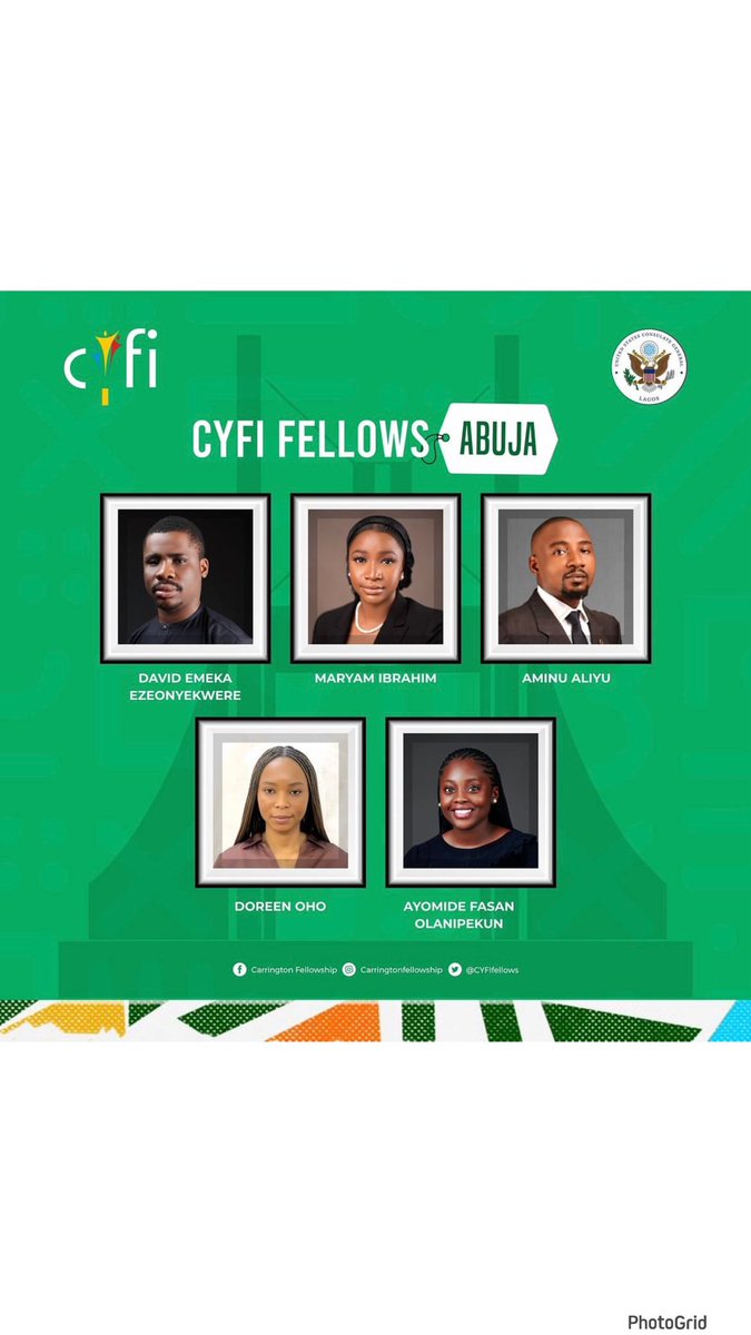 deeoho's tweet image. The future belongs to those who believe in the beauty of their dreams. - Eleanor
Roosevelt
I'm super excited to have been selected a Fellow of the @Carrington Fellowship of the United States
Government in Nigeria for the 2024/2025 cohort!
#CYFI2025 #DreamBig #NextChapter
#Youth