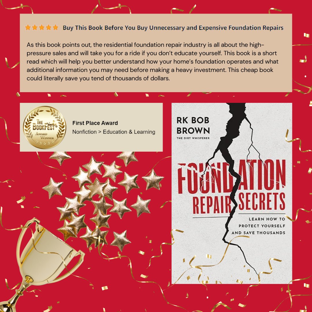 RK_BobBrown's tweet image. Ensure that your foundation issues are defined by industry norms & are aligned with industry-accepted standards & limits. Learn how to protect yourself & save thousands! Grab your copy today! 👉 foundationrepairsecrets.com/book/
#HomeownerEmpowerment #SpatialVision
