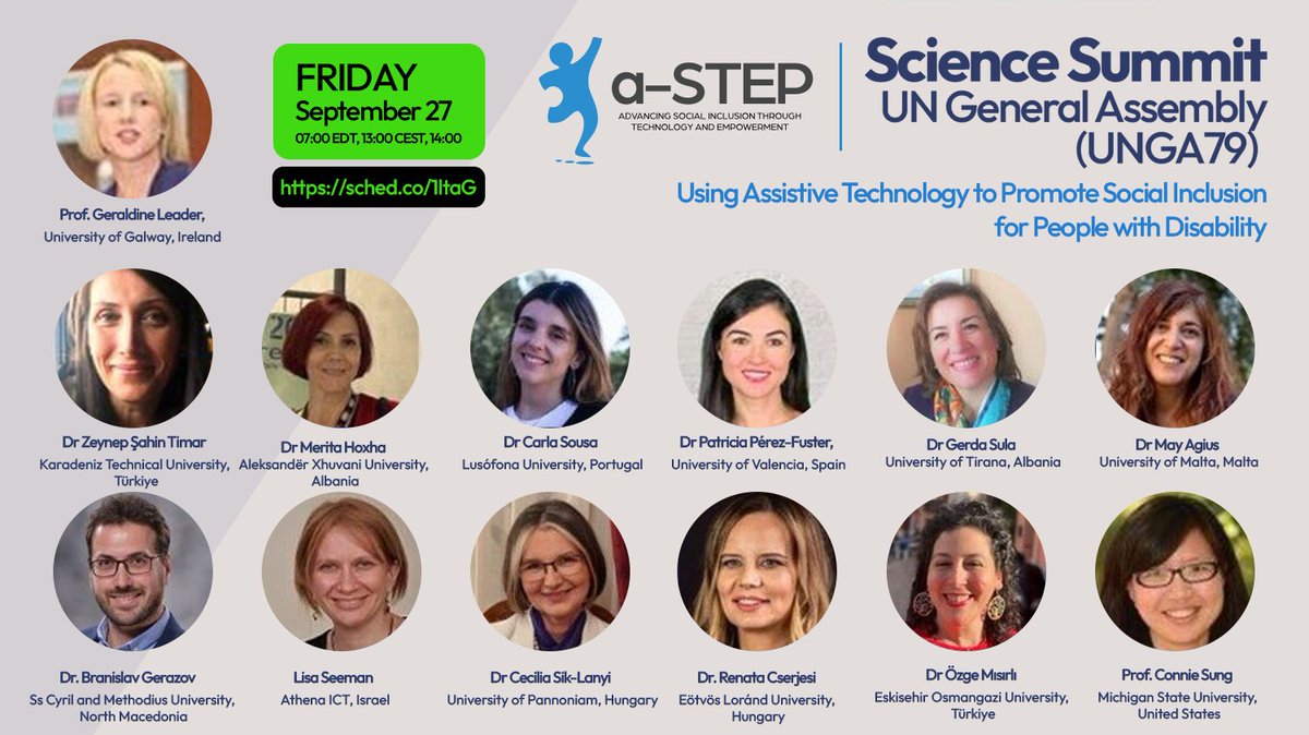aSTEP19104's tweet photo. Our CA19104 a-STEP COST Action presented at the Science Summit 2024 for Sustainable Development during UNGA79! 🌍 We showcased how assistive tech is transforming lives and promoting social inclusion for people with disabilities. #UNGA79 #AssistiveTechnology https://t.co/jxmkkVWe82