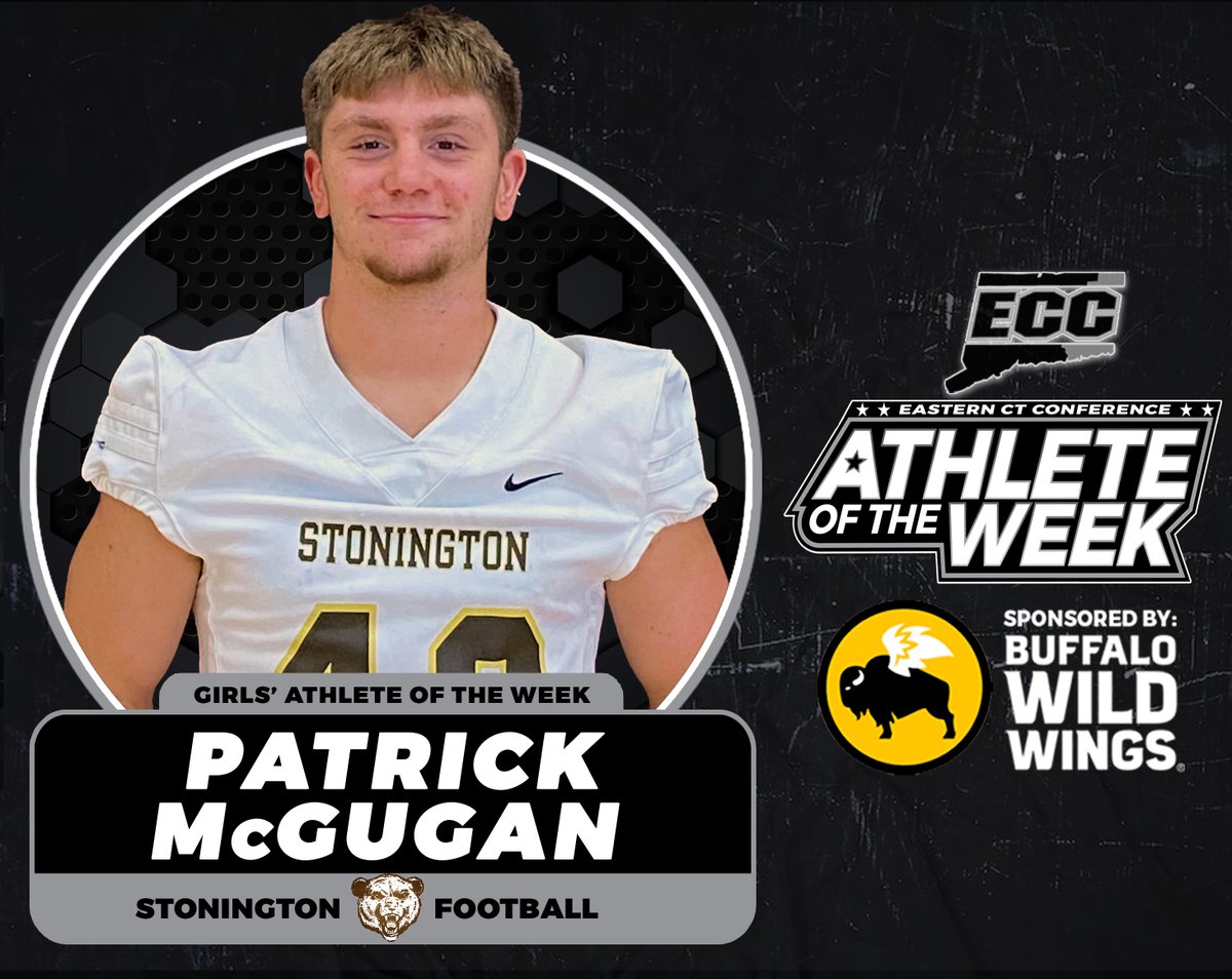 ECC Athletics (@goeccathletics) on Twitter photo Congrats to this week's <a href="/GoECCAthletics/">ECC Athletics</a> Athletes of the Week! Anna Lettiere <a href="/StoningtonSport/">Stonington Athletics</a> Field Hockey & Patrick McGugan <a href="/StoningtonSport/">Stonington Athletics</a> Football. Thanks to all the fans who voted & to our sponsor <a href="/BWWings/">Buffalo Wild Wings</a> of Waterford. <a href="/NFP_CTEast/">NFP Sports - CT East</a> #eccaow #eccnation Congrats to this week's <a href="/GoECCAthletics/">ECC Athletics</a> Athletes of the Week! Anna Lettiere <a href="/StoningtonSport/">Stonington Athletics</a> Field Hockey & Patrick McGugan <a href="/StoningtonSport/">Stonington Athletics</a> Football. Thanks to all the fans who voted & to our sponsor <a href="/BWWings/">Buffalo Wild Wings</a> of Waterford. <a href="/NFP_CTEast/">NFP Sports - CT East</a> #eccaow #eccnation