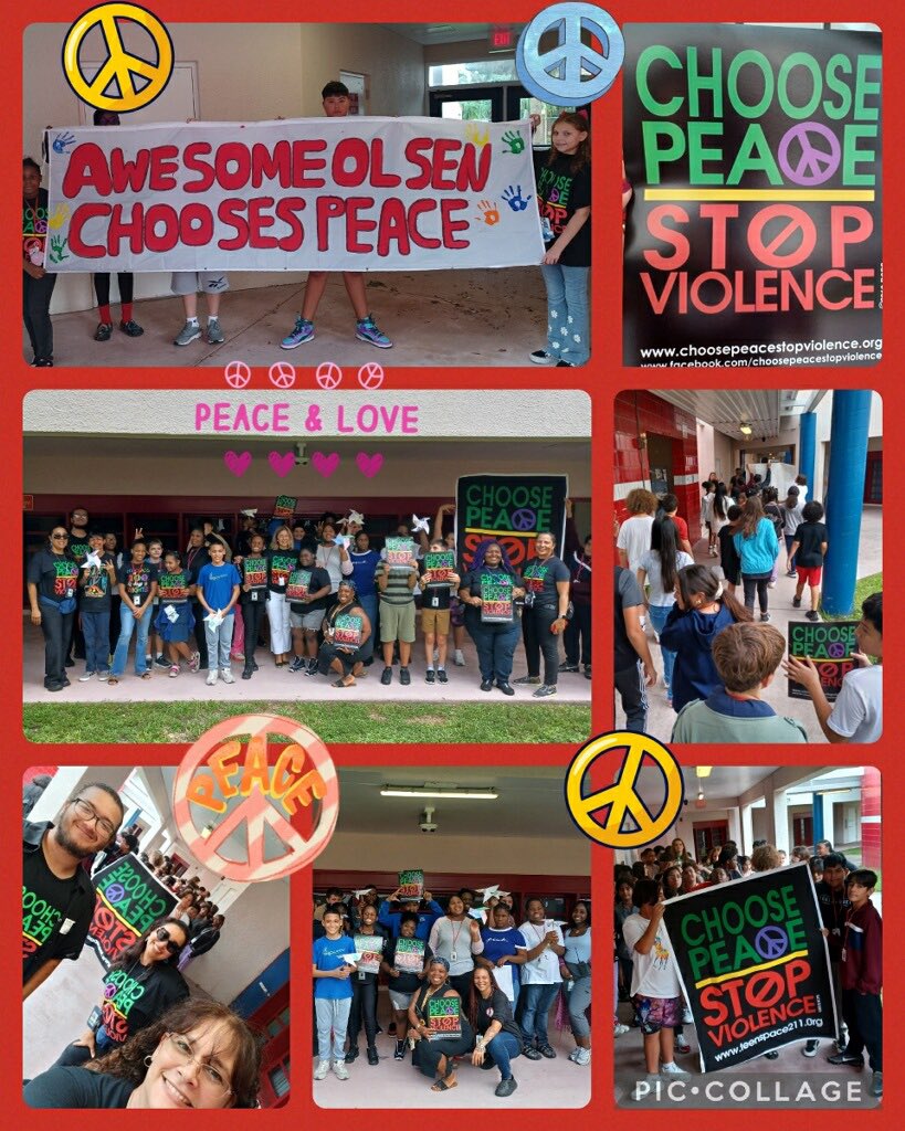 Awesome Olsen Middle School held an inspiring ‘Choose Peace, Not Violence’ walk today! 💙👏 I’m so proud of our vikings for leading the charge towards a more peaceful and kind world. #ChoosePeace #OlsenMiddle #EndViolence