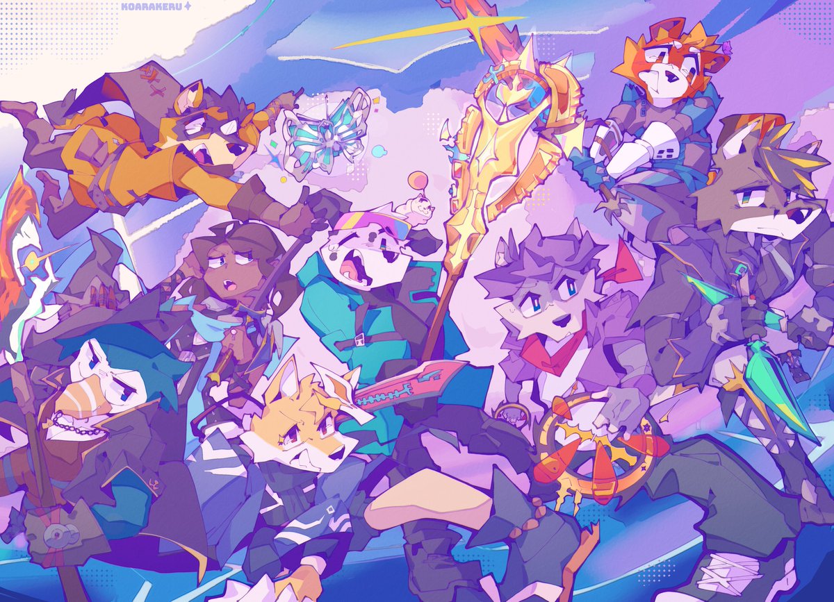 Powerful team ✨
commission for <a href="/DoggoOnline/">Rerue</a>!!