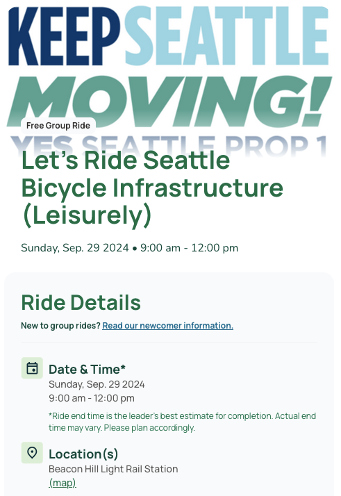 seabikeblog's tweet photo. Sunday: Cascade and SN Greenways will co-host free ride to promote November’s transportation levy

https://t.co/01Q1hIsXqa

#Seattle #SEAbikes https://t.co/k4HlGe2iPj