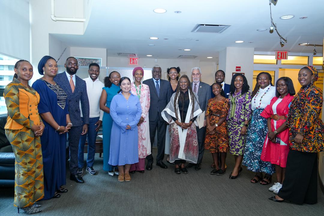 Delighted to meet and engage members of the <a href="/AU_YouthEnvoy/">AU Youth Envoy Chido Mpemba</a>'s Panel of the Future at the AU Office in New York on the margins of #UNGA79 today. I urged them to use their voices to demand for implementation of the #PactForTheFuture and not only for a change of the narrative but