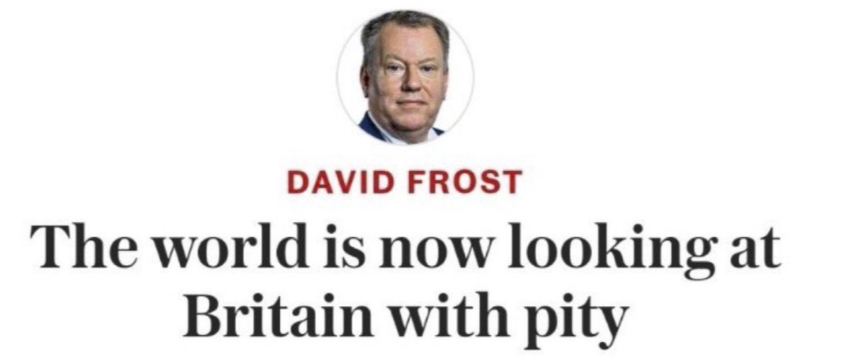 Le grand manitou du Brexit, Lord Frost, celui qui a négocié le deal, constate que le monde regarde désormais la GB "avec pitié" 👇