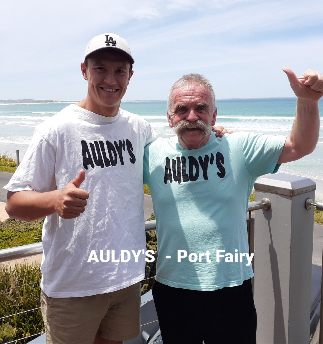 auldtim's tweet photo. Best of luck to Lions star Hugh McCluggage in the AFL grand final today.  From . #auldys  accommodation East Beach Port Fairy.. #coffee #lucky #happy https://t.co/SHyrNLSikI