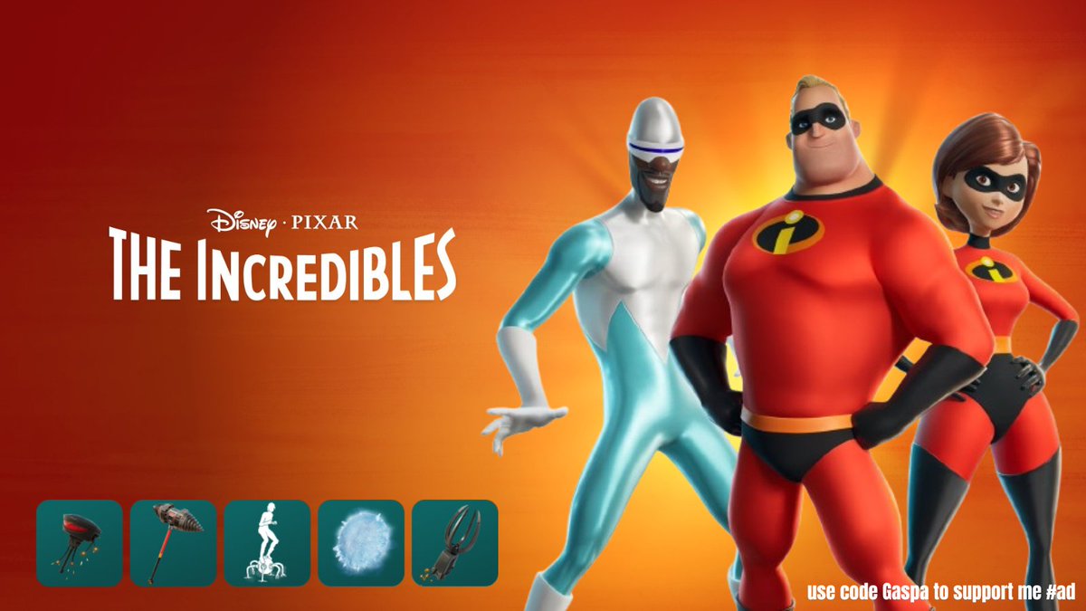 THE INCREDIBLES GIVEAWAY ❤️

Like + Retweet ❤️♻️
Follow me ( @gaspafv ) + turn notis on!

Use Code Gaspa to Support Me #ad 

Ends in 72 hours 💙

Good luck everyone 
#Fortnite #FortniteAbsoluteDoom