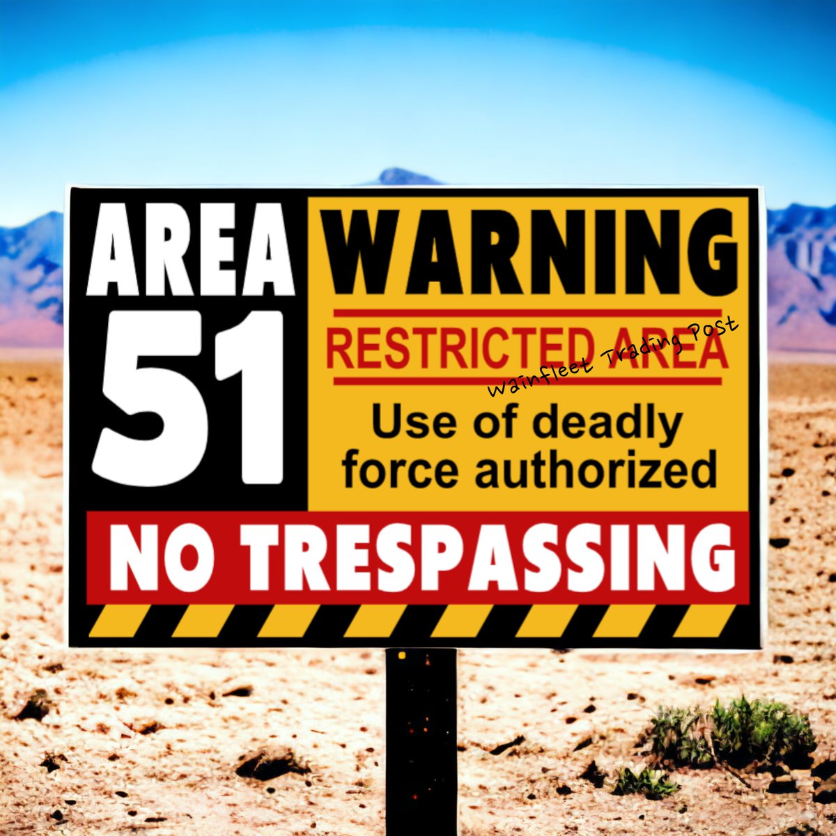 arlissbryant's tweet image. Area 51 Warning Sign Restricted Area No Trespassing tuppu.net/babf5756 #Shopify #WainfleetTradingPost #ManCaveSign