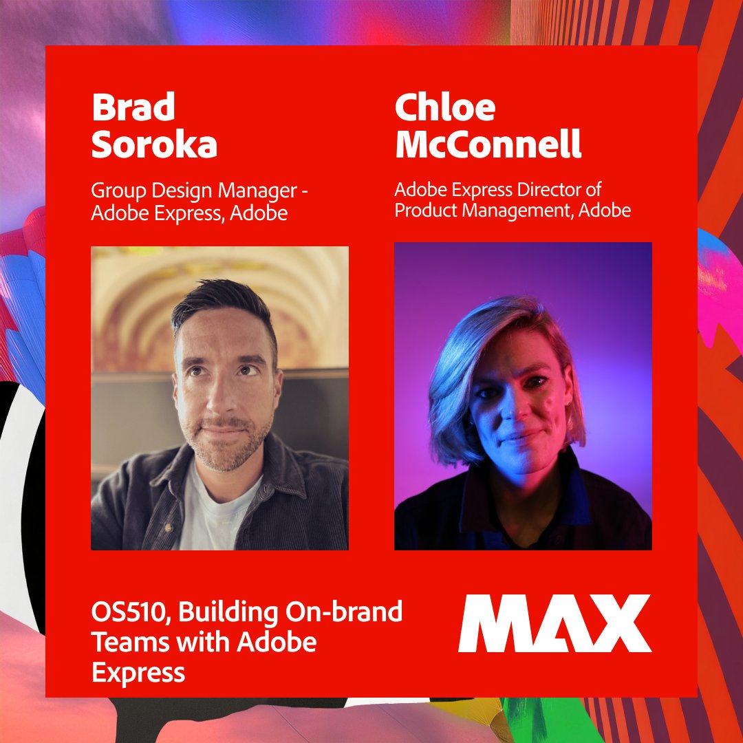 I’m excited to join <a href="/chloerm/">Chloe McConnell</a> at #AdobeMAX to share some game-changing strategies that will empower your teams to create beautiful, cohesive #marketing #content at scale with #AdobeExpress. See you there! 
#AI #AdobeFirefly #Photoshop #Illustrator #Design
reg.adobe.com/flow/adobe/m24…