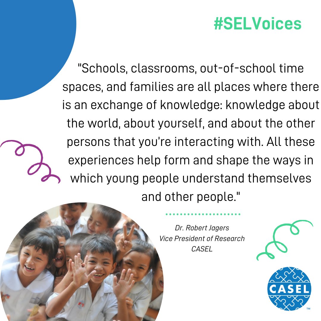 caselorg's tweet image. Social &amp;amp; emotional learning helps build knowledge of self that is the pathway for learning other knowledge. Share if you agree! #SELVoices