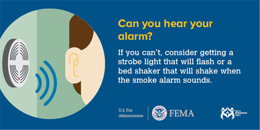 If you are deaf or hard of hearing, use smoke alarms with a vibrating pad, flashing light or strobe light. These accessories start when your alarm sounds.
#DeafAwarenessWeek