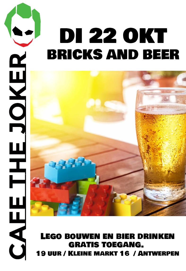 dewlanna's tweet photo. The word is out:
Dinsdag 22 oktober maken we van @CafeTheJoker een LEGO café.
Breng je eigen doos mee en bouw samen tussen pot en pint.
Iedereen welkom!
#BricksAndBeer https://t.co/tsUdkkK8YT