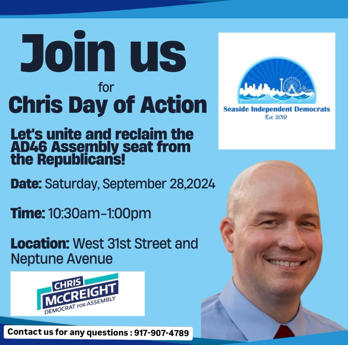 Join us tomorrow, Sept 28th, 10:30am, Neptune Ave and W31