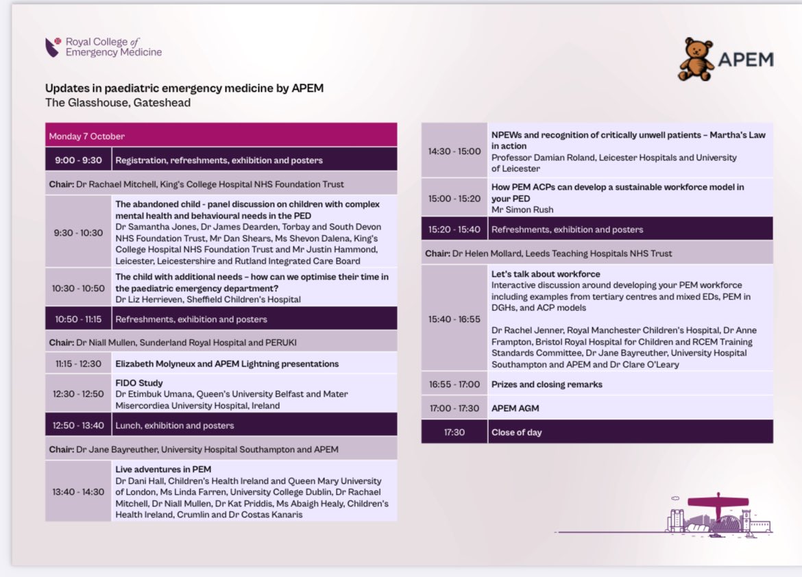 APEM (@assocpem) on Twitter photo Last chance to get your tickets for the APEM day on 7th October is Monday!
We are so excited to bring you this programme….
PEM adventures
Workforce
Cutting edge research
MH and social care conundrums
And much much more!
<a href="/RCEMevents/">RCEM Events</a> <a href="/DFTBubbles/">Team DFTB</a> <a href="/PERUKItweep/">PERUKI</a> <a href="/LondonPaeds/">London Paediatrics</a> Last chance to get your tickets for the APEM day on 7th October is Monday!
We are so excited to bring you this programme….
PEM adventures
Workforce
Cutting edge research
MH and social care conundrums
And much much more!
<a href="/RCEMevents/">RCEM Events</a> <a href="/DFTBubbles/">Team DFTB</a> <a href="/PERUKItweep/">PERUKI</a> <a href="/LondonPaeds/">London Paediatrics</a>