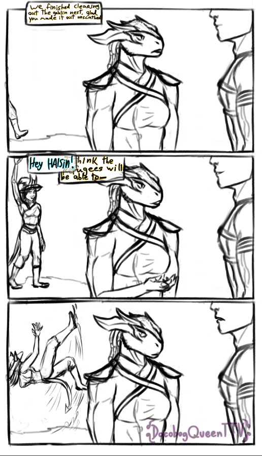 DocobogQueenTTV's tweet photo. Playing Baldur's Gate with @localevilpuppy when she walked up behind my Dragonborn and slipped on grease, it was too funny not to draw XD
#BaldursGate3 https://t.co/LaXaEwGxLS