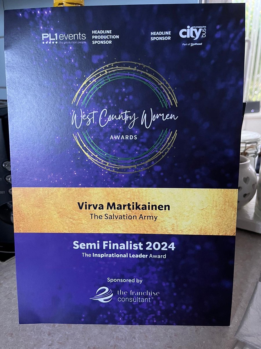A huge congratulations to Vee our Service Manager at Devonport House on reaching the semi finals of the West Country Women Awards <a href="/thewomenawards/">West Country Women Awards</a> - roll on the finals!