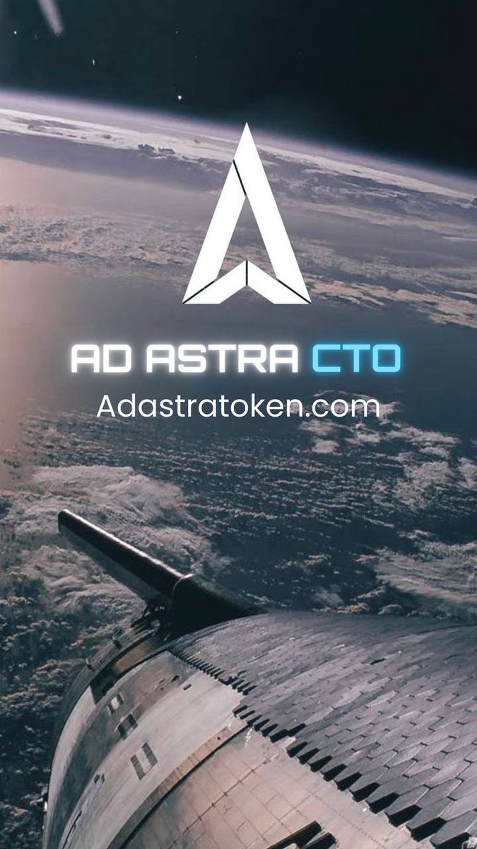 <a href="/CryptoTony__/">Crypto Tony</a> Grab a bag of <a href="/AD_ASTRA_ETH/">AD ASTRA</a> and chill before uncle Elon tweets and we head for the stars. 

CTO.  CMC listed completed.  All socials updated.  New web.  We locked and loaded.  And…. Have a starlink going to a deserving school next week to connect kids to more resources.  Let’s