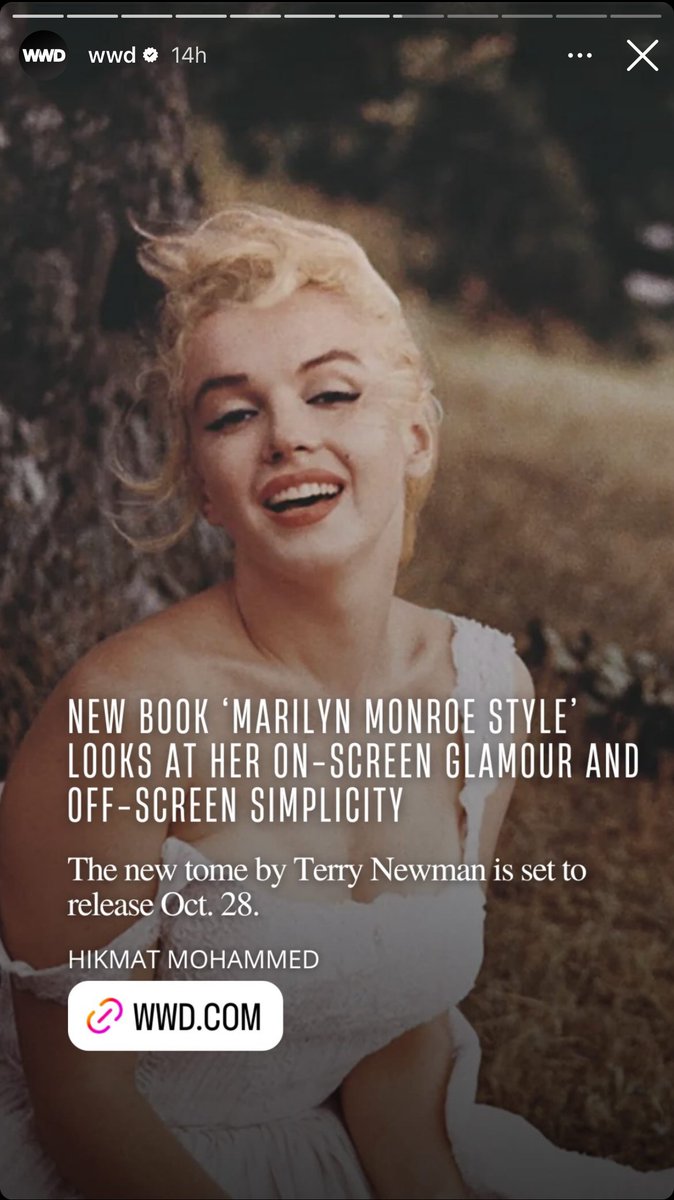 Check out this wonderful article from <a href="/wwd/">WWD</a> on Terry Newman's upcoming new book, Marilyn Monroe Style!

"New Book ‘Marilyn Monroe Style’ Looks at Her On-Screen Glamour and Off-Screen Simplicity"

wwd.com/fashion-news/f…