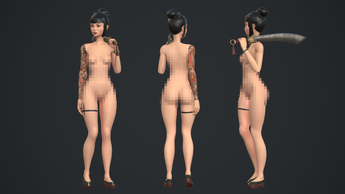 Chinese mafia girl.
#3d #3dcharacter #3dartwork