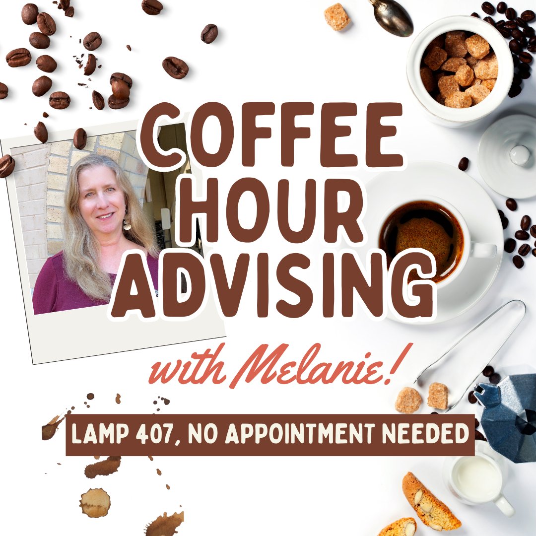 Our Honors Advisor, Melanie, will be in the Coffee Forum this October to answer all your honors-related questions!

Swing by, grab a cup of coffee, and make the best plan for your Spring 2025 semester with Melanie! (See online calendar for list of dates: txst.edu/honors/opportu…)
