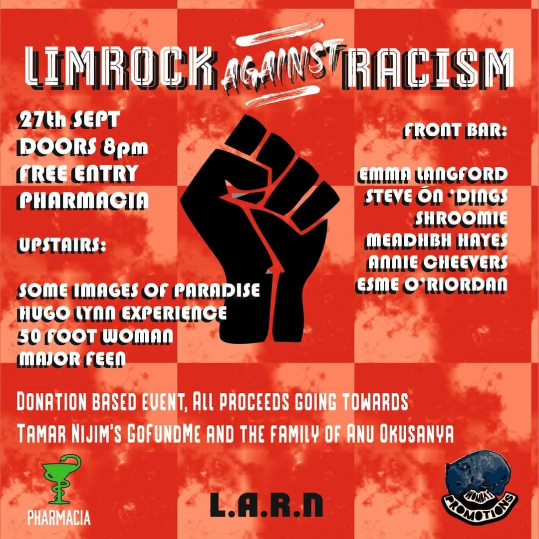 Tonight! Limerick! ✊🏿✊🏾✊🏽✊🏼✊🏻