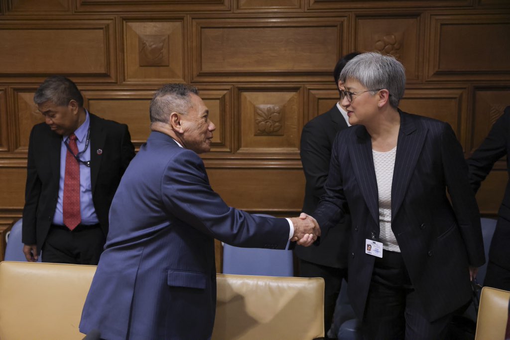 SenatorWong's tweet image. Pacific voices are at the forefront of global advocacy on climate change.

I joined @ForumSEC members for a discussion with @antonioguterres about the urgent global action needed to address the climate crisis, climate resilience, regional security and economic development.