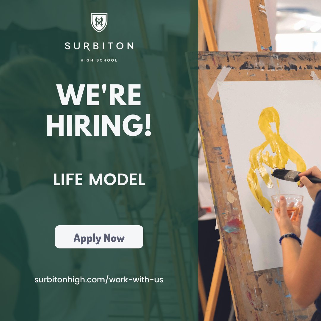 SurbitonHigh's tweet image. We are looking for an experienced Life Drawing Model to support our Senior School Art Department. The role involves modelling for life drawing classes, where pupils study the anatomy of the human body. Learn more and apply ⬇️
eu1.hubs.ly/H0cG6sF0
#SHSJoinTheTeam #LifeModel